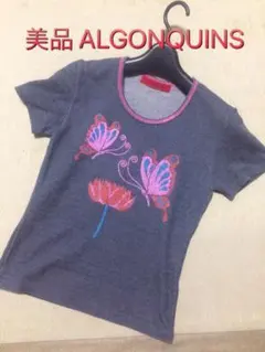 ALGONQUINS 半袖カットソープリントTシャツ ブルーのサムネイル