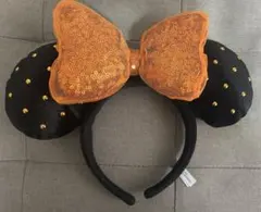 ディズニー カチューシャ ハロウィン ミニー ブラックオレンジ