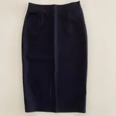 ペンシルスカート 膝下 ロング ストレッチタイトスカート ブラック