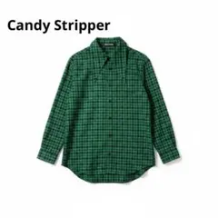 Candy Stripper PRETEND CHECK シャツ グリーンのサムネイル