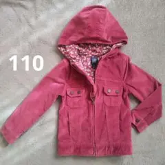 GAPKids フード付きジャケット 110cm 赤紫　ワインレッド　綿素材
