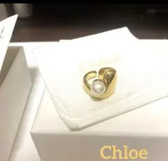 Chloe クロエ　ゴールド パールリング　指輪のサムネイル