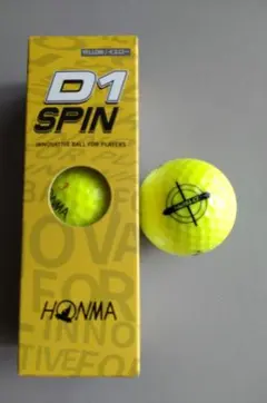 HONMA D1 SPIN ゴルフボール イエロー　本間ゴルフ　ゴルフ　スポーツのサムネイル