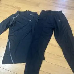 ADONE インナーシャツ インナースパッツ160 黒 上下