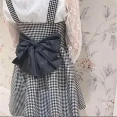 evelyn ワンピース バックリボン ギンガムチェック