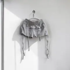 【美品】THEREDTHREAD 刺繍リボンショートパンツ