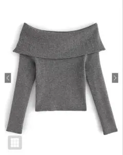 GRL オフショルニットトップス tu1578 グレー