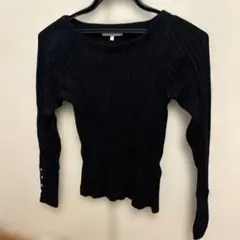 PROPORTION ブラックリブニット長袖
