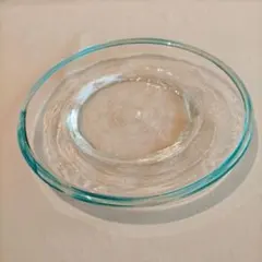 吹きガラス 平皿 18.5cm 作家もの ガラスプレート