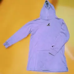 KANGOL 紫 フード付き長袖チュニック丈ワンピース150～160