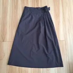 美品　green label relaxing　ベルト付きフレアスカート　S