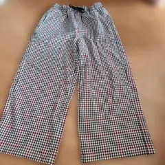 GU キッズ チェック柄 ロングパンツ 150のサムネイル