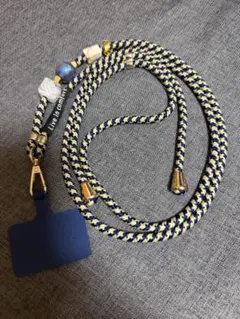 フェリシモ スマホショルダーストラップ ブルー FELISSIMO スマホ