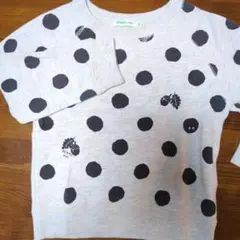 BEAMS mini ドット柄長袖カットソー 100cm