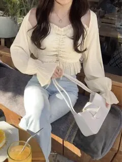 GRL♡シアーボレロ×リボンフリルキャミソールアンサンブル