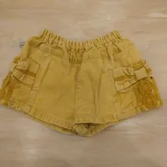 la poche biscuiイエロー コーデュロイ ショートパンツ80cm