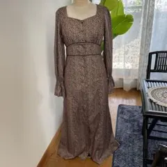 レオパード ロングワンピース