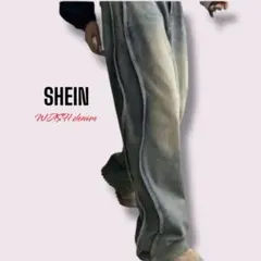 SHEIN Dazy ウォッシュ ワーク ジーンズ ストレート デニム M