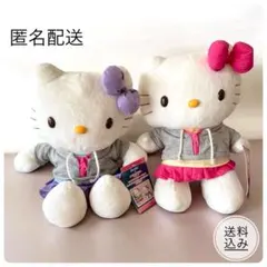 標籤附　三麗鷗SEVENTEEN合作Hello Kitty玩偶兩件組　當時物