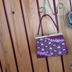 高級総ビーズ刺繍細工*がま口ハンドバッグ 和服着物和装浴衣小物*フォーマル