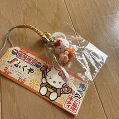 バ*ー様 【129】ご当地キティ　根付（ストラップ）　福岡限定（ふくや）朝顔　B バ*ー様 【129】ご当地キティ 根付（ストラップ） 福岡限定（ふくや