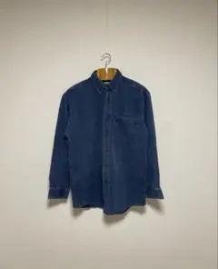 90s L.L.Bean 刺し子 インディゴ ボタンダウンシャツのサムネイル