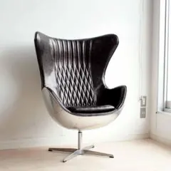 アルミニウムバック エッグチェア リプロダクト 合皮 ZR24268