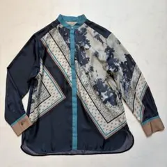 百貨店購入 エトロのシルク シャツ 定価19万くらい シルクブラウス 9号 