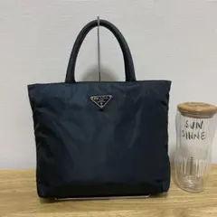 《美品》PRADA（プラダ）ナイロン ハンドバッグ ダークネイビー系