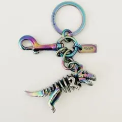 未使用級】コーチ T-レックス バッグ チャーム キーホルダー 恐竜
