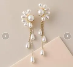 パールフラワーデザイン　イヤリング