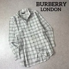 BURBERRY LONDON ボタンダウン チェック柄 長袖 シャツ L