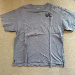 graniph 猫と犬刺繍 Tシャツ Sサイズ グレー