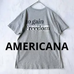 AMERICANA/アメリカーナto gain Freedom Tシャツグレーのサムネイル