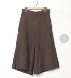 Mila Owen クロップドパンツ Ｓサイズ チェック ブラウン