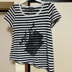 XOXO ボーダー柄 半袖Tシャツのサムネイル