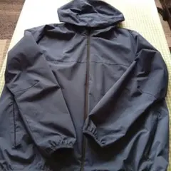ネイビー フード付き ナイロンジャケット