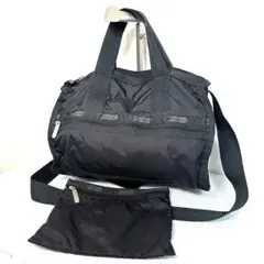 【良品】レスポートサック2WAY BAG ブラック ショルダーバッグ　ポーチ付き
