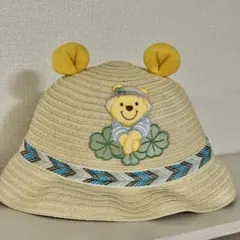 上海ディズニー くまのプーさん 麦わら帽子 59cm 水色春コスチューム