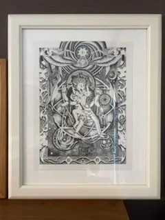 2019 絵師100人展　フミオ氏　複製原画　木製額縁入り 2019 絵師100人展 フミオ氏 複製原画 木製額縁入り - メルカリ