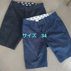 Dickies ハーフパンツ 34 黒 紺 2点セットのサムネイル