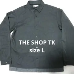 THE SHOP TK メンズL 羽織れるポケット付き長袖シャツ 薄手ジャケット