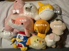 ぬいぐるみセット（アヒル・イルカ・アザラシなど）