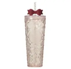 スターバックス ホリデー2025 スタバ リボン コールドカップタンブラーリボン