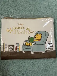 未使用　くまのプーさん　フラットポーチ