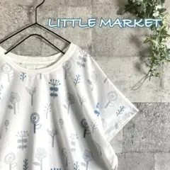 LITTLEMARKET 可愛いお花プリント　半袖プルオーバー 後切り替え