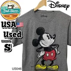 Disney ミッキーマウス Tシャツ S グレー アメリカ古着