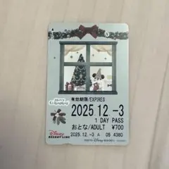 ディズニー リゾートライン☆フリーきっぷ リルリンリン 2025クリスマス