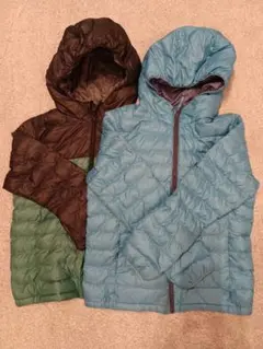 UNIQLO ウルトラライトダウンフード付ジャケット 150センチ×2着セット