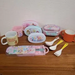 子ども用　プリンセス弁当箱　カトラリー　コップ　11点セット